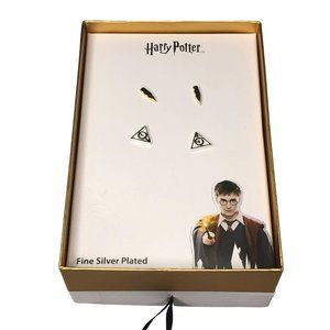 Harry Potter Warner Bros. Set of 2 Post Earrings Fine Silver Plated